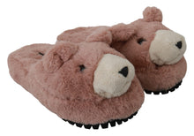 Load image into Gallery viewer, Dolce &amp; Gabbana Chic Pink Bear House Slippers by D&amp;G
