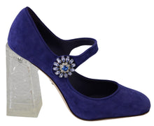 Load image into Gallery viewer, Dolce &amp; Gabbana Elegant Purple Suede Mary Janes Pumps
