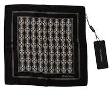 Load image into Gallery viewer, Dolce &amp; Gabbana Black Printed Square Handkerchief Scarf
