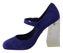 Load image into Gallery viewer, Dolce &amp; Gabbana Elegant Purple Suede Mary Janes Pumps
