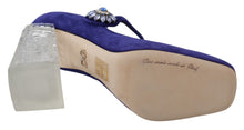 Load image into Gallery viewer, Dolce &amp; Gabbana Elegant Purple Suede Mary Janes Pumps
