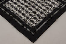 Load image into Gallery viewer, Dolce &amp; Gabbana Black Printed Square Handkerchief Scarf
