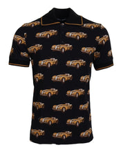 Load image into Gallery viewer, Dolce &amp; Gabbana Elegant Car Print Polo T-Shirt in Black
