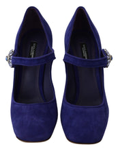 Load image into Gallery viewer, Dolce &amp; Gabbana Elegant Purple Suede Mary Janes Pumps
