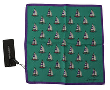 Load image into Gallery viewer, Dolce &amp; Gabbana Multicolor Printed DG Logo Square Handkerchief Scarf
