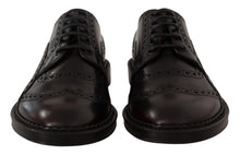 Load image into Gallery viewer, Dolce &amp; Gabbana Elegant Purple Leather Derby Formal Shoes
