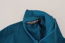 Load image into Gallery viewer, Dolce &amp; Gabbana Blue Cotton Collared Slim Pullover Sweater
