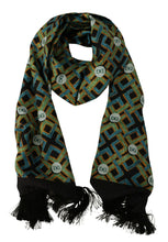 Load image into Gallery viewer, Dolce &amp; Gabbana Multicolor DG Logo Shawl Warm Neck Wrap Fringe Scarf
