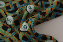 Load image into Gallery viewer, Dolce &amp; Gabbana Multicolor DG Logo Shawl Warm Neck Wrap Fringe Scarf

