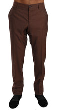 Load image into Gallery viewer, Dolce &amp; Gabbana Elegant Brown Wool-Silk Formal Pants

