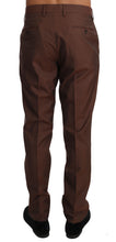Load image into Gallery viewer, Dolce &amp; Gabbana Elegant Brown Wool-Silk Formal Pants
