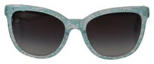 Load image into Gallery viewer, Dolce &amp; Gabbana Elegant Blue Lace Detail Sunglasses
