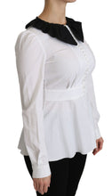Load image into Gallery viewer, Dolce &amp; Gabbana Elegant White Collared Cotton Top
