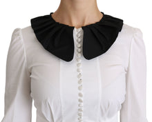 Load image into Gallery viewer, Dolce &amp; Gabbana Elegant White Collared Cotton Top
