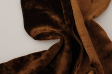 Load image into Gallery viewer, Dolce &amp; Gabbana Brown Shawl Velvet Neck Wrap Fringe Viscose Scarf
