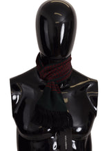 Load image into Gallery viewer, Dolce &amp; Gabbana Black DG Logo Print Wrap Shawl Fringe Scarf
