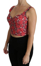 Load image into Gallery viewer, Dolce &amp; Gabbana Elegant Floral Brocade Cropped Top

