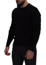 Load image into Gallery viewer, Dolce &amp; Gabbana Elegant Black Logo Wool Sweater

