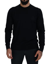 Load image into Gallery viewer, Dolce &amp; Gabbana Black Virgin Wool Crewneck Pullover  Sweater
