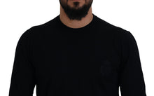 Load image into Gallery viewer, Dolce &amp; Gabbana Black Virgin Wool Crewneck Pullover  Sweater
