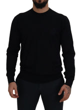 Load image into Gallery viewer, Dolce &amp; Gabbana Black Virgin Wool Crewneck Pullover  Sweater
