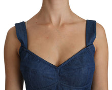 Load image into Gallery viewer, Dolce &amp; Gabbana Elegant Sleeveless Bustier Top in Blue
