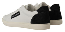 Load image into Gallery viewer, Dolce &amp; Gabbana Elegant White Leather Low Top Sneakers
