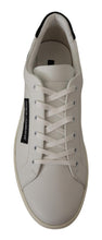 Load image into Gallery viewer, Dolce &amp; Gabbana Elegant White Leather Low Top Sneakers
