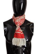 Load image into Gallery viewer, Dolce &amp; Gabbana Elegant Silk Men&#39;s Scarf Wrap - Red Coral Print
