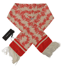 Load image into Gallery viewer, Dolce &amp; Gabbana Elegant Silk Men&#39;s Scarf Wrap - Red Coral Print
