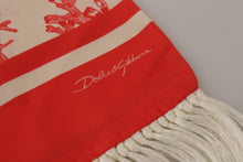 Load image into Gallery viewer, Dolce &amp; Gabbana Elegant Silk Men&#39;s Scarf Wrap - Red Coral Print

