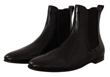 Load image into Gallery viewer, Dolce &amp; Gabbana Black Leather Derby Boots Ankle
