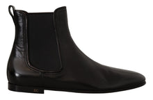 Load image into Gallery viewer, Dolce &amp; Gabbana Black Leather Derby Boots Ankle
