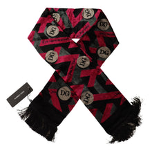 Load image into Gallery viewer, Dolce &amp; Gabbana Multicolor DG Logo Print Mens Shawl Wrap Fringe Scarf
