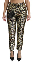 Load image into Gallery viewer, Dolce &amp; Gabbana Chic High Waist Leopard Sequin Pants
