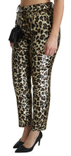 Load image into Gallery viewer, Dolce &amp; Gabbana Chic High Waist Leopard Sequin Pants
