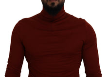 Load image into Gallery viewer, Dolce &amp; Gabbana Elegant Maroon Collar Zip Sweater
