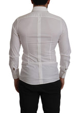 Load image into Gallery viewer, Dolce &amp; Gabbana White Stretch GOLD Slim Fit Dress Shirt
