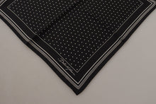 Load image into Gallery viewer, Dolce &amp; Gabbana Black Polka Dots DG Logo Square Handkerchief
