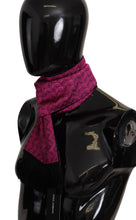 Load image into Gallery viewer, Dolce &amp; Gabbana Magenta Geometric Patterned Shawl Fringe Silk Scarf
