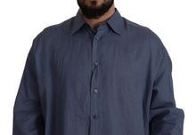 Load image into Gallery viewer, Dolce &amp; Gabbana Elegant Dark Blue Linen Dress Shirt
