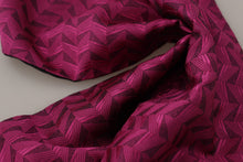 Load image into Gallery viewer, Dolce &amp; Gabbana Magenta Geometric Patterned Shawl Fringe Silk Scarf
