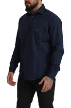 Load image into Gallery viewer, Roberto Cavalli Navy Elegance Cotton Dress Shirt
