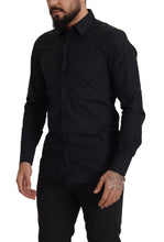 Load image into Gallery viewer, Dolce &amp; Gabbana Black Cotton GOLD Slim Fit Dress Shirt
