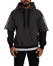 Load image into Gallery viewer, Dolce &amp; Gabbana Elegant Hooded Black &amp; Gray Pullover Sweatshirt
