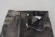 Load image into Gallery viewer, Dolce &amp; Gabbana Elegant Gray Washed Cotton Stretch Jeans
