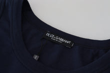 Load image into Gallery viewer, Dolce &amp; Gabbana Blue Cotton Sleeveless Logo Men T-shirt
