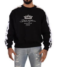 Load image into Gallery viewer, Dolce &amp; Gabbana Black Cotton Crewneck Crown 1984 Stars Pullover Black
