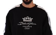 Load image into Gallery viewer, Dolce &amp; Gabbana Black Cotton Crewneck Crown 1984 Stars Pullover Black
