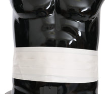 Load image into Gallery viewer, Dolce &amp; Gabbana Elegant White Silk Cummerbund
